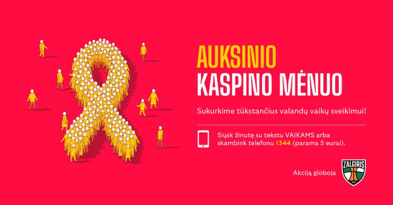 Rugsėjį „Žalgiris“ solidarizuojasi su vėžiu sergančiais vaikais: „Svarbiausia – neleisti jiems jaustis vieniems“